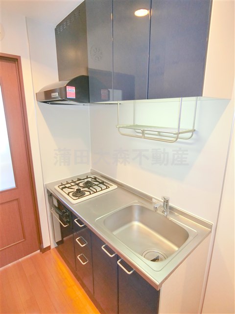 キッチン　2口ガスグリル付システムキッチン　調理スペースのある大きめキ