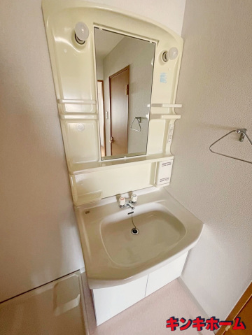 洗面設備　写真は別のお部屋です。
