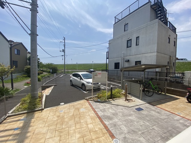 眺望　すぐ江戸川です。