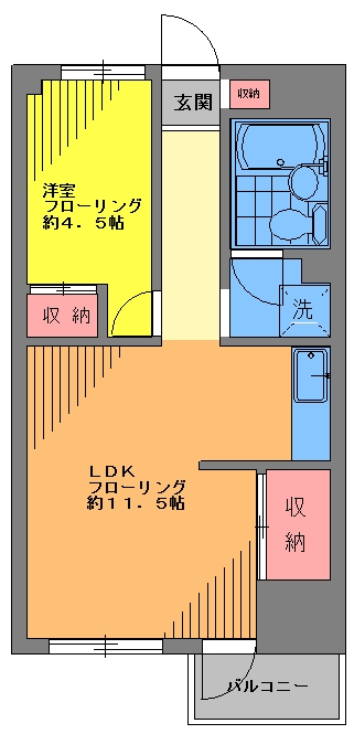 マンションアルファ不動前の間取り写真