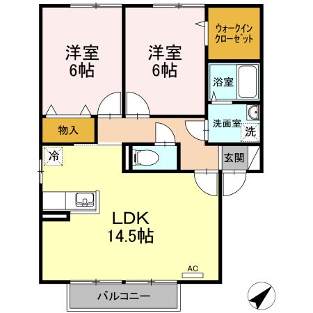 ヴェルドミール川口 B棟の間取り写真