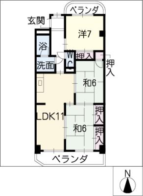 ドリーム梨花の間取り写真
