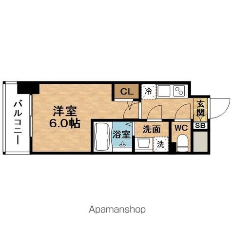 地下鉄御堂筋線 中津駅 徒歩6分 15階建 築3年の間取り写真