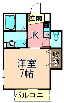 東武伊勢崎線 西新井駅 徒歩6分 2階建 築24年の間取り写真