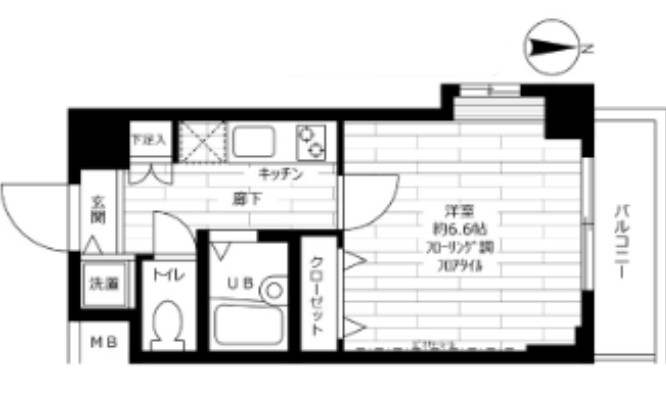 西武池袋線 桜台駅 徒歩2分 12階建 築25年の間取り写真