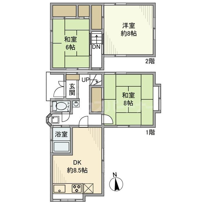 松飛台戸建の間取り写真