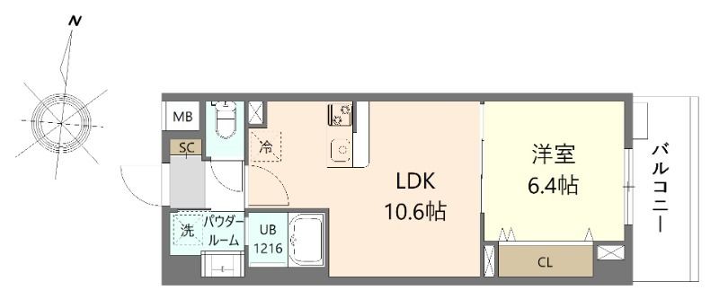 都営浅草線 本所吾妻橋駅 徒歩8分 7階建 築4年の間取り写真