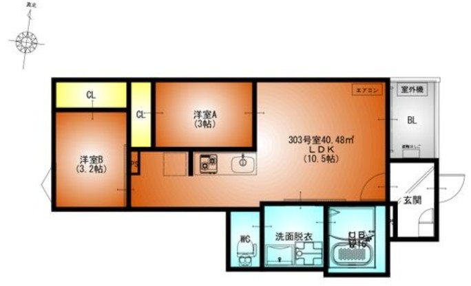 REGALEST伝馬町南の間取り写真