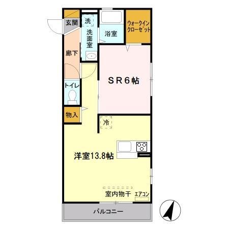 D-room与野公園 Aの間取り写真
