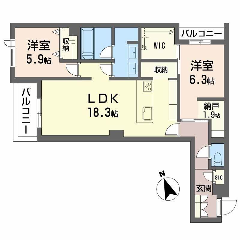 エクラ 庚申堂の間取り写真