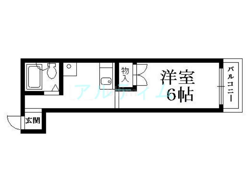 京阪本線 七条駅 徒歩5分 4階建 築40年の間取り写真