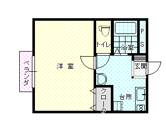 上越市中通町のアパートの間取り