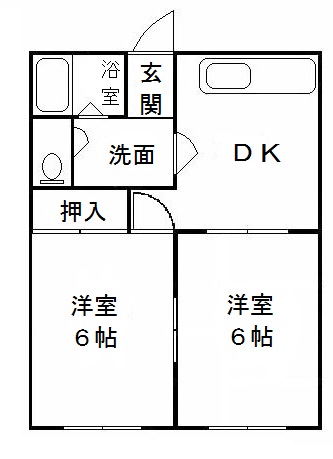 コーポ富士見の間取り