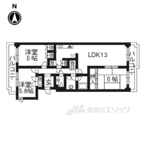 パーク・ハイム宝ヶ池銀杏館の間取り