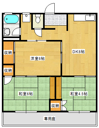 則本ハイツA棟の間取り