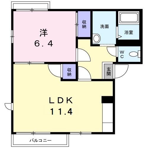 リベラ寺井　Ａ棟の間取り