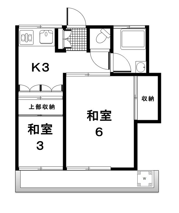 目黒区中根のアパートの間取り