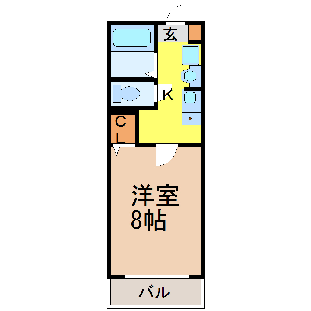 愛知県名古屋市昭和区御器所２（アパート）の賃貸物件の間取り