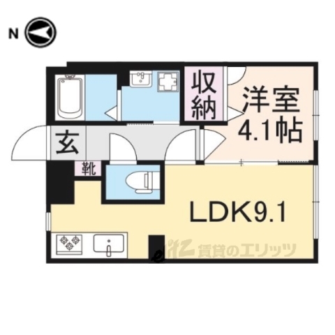 橿原市新賀町のマンションの間取り