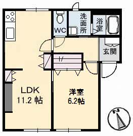 エトアール板谷　B棟の間取り