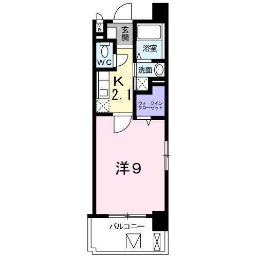 北九州市八幡西区北鷹見町のマンションの間取り