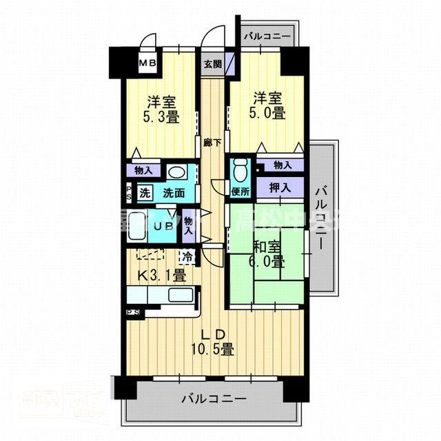 ルミナスMIZUHO京町の間取り