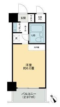 横浜市鶴見区鶴見中央のマンションの間取り