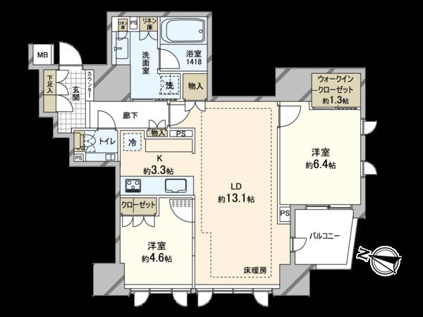 ジオ一番町の間取り