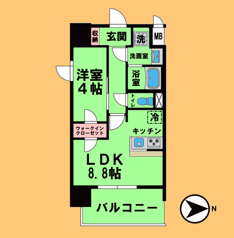 S-RESIDENCE上飯田Northの間取り