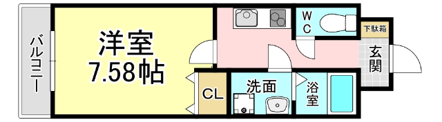 【北九州市小倉北区片野のマンションの間取り】