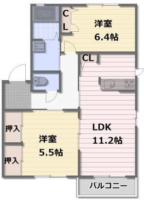 ファンテージ21C棟の間取り