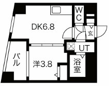 京都市南区西九条唐戸町のマンションの間取り