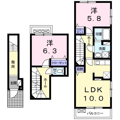 アマルフィ近江八幡Iの間取り