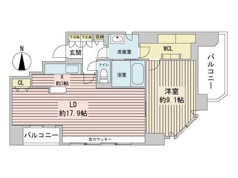 クレアシティ大通公園の間取り