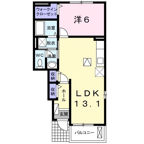 津市河芸町一色のアパートの間取り