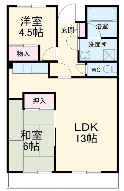 千葉市稲毛区稲毛東のマンションの間取り