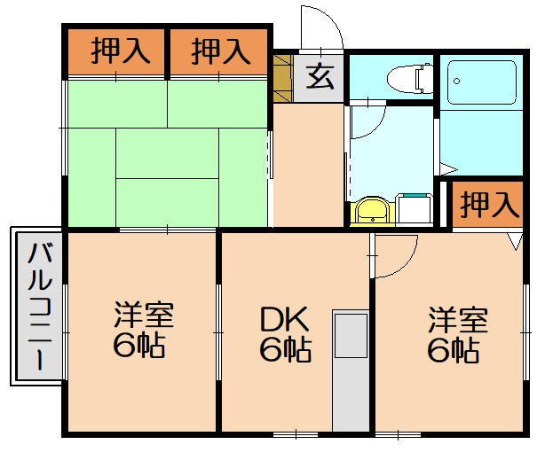 エポックサンハイムAの間取り