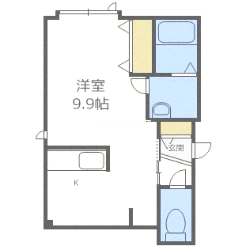 【札幌市手稲区前田六条のアパートの間取り】