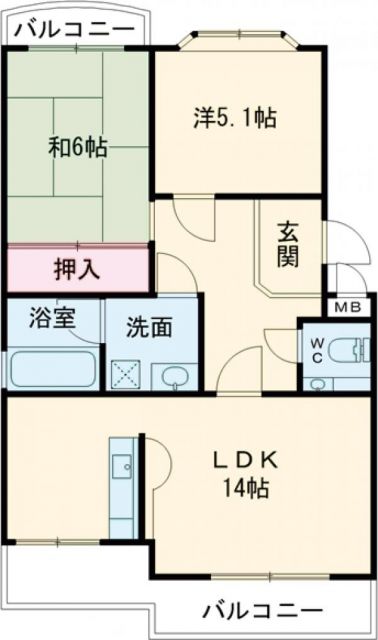 ドミシル並川の間取り