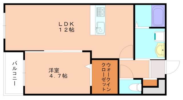 福津市花見の里のマンションの間取り