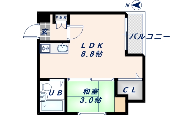 リバーライズ八戸ノ里の間取り