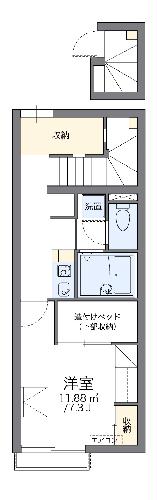 レオパレスＷＥＳＴ月見の間取り