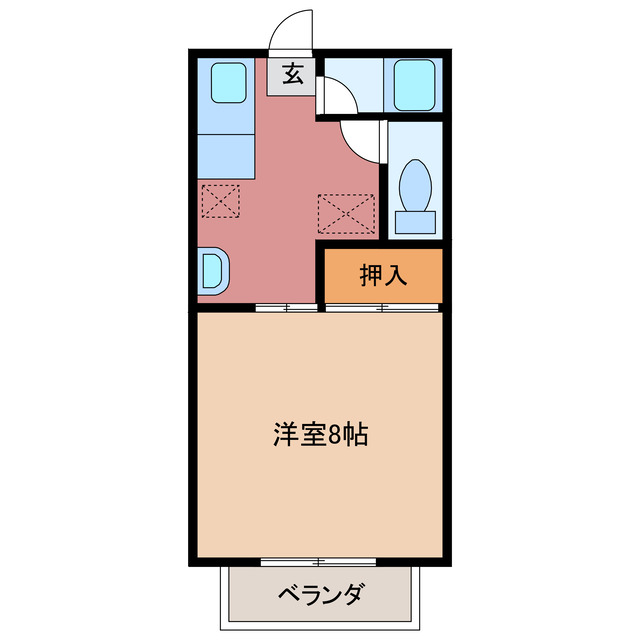 津市栗真町屋町のアパートの間取り