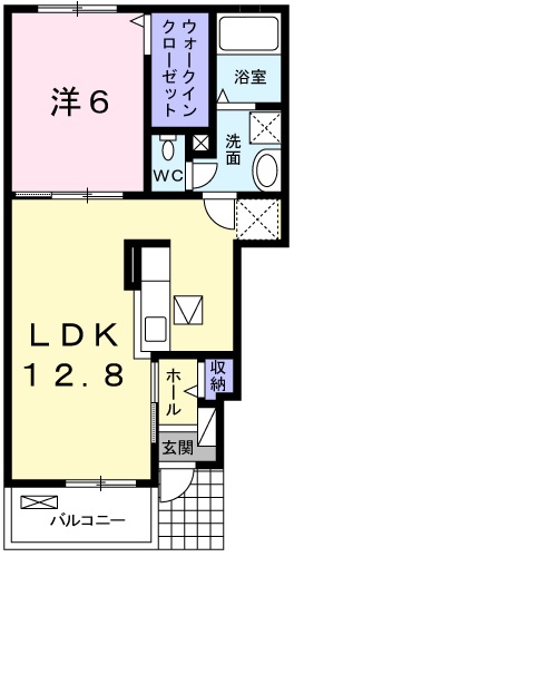 姫路市大塩町のアパートの間取り