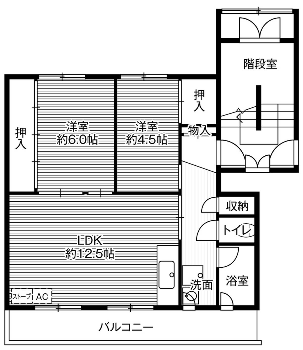 根室市駒場町のマンションの間取り