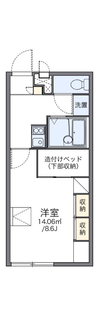 レオパレスフローラの間取り