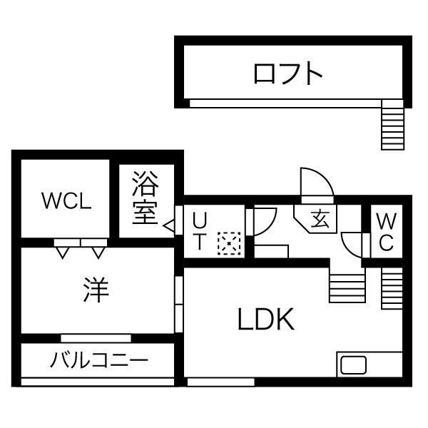 名古屋市北区東水切町のアパートの間取り