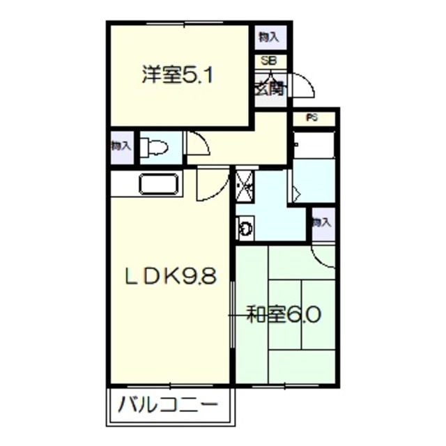 US-1住吉東の間取り