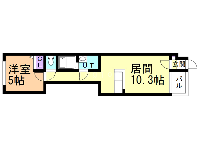 札幌市豊平区美園十二条のマンションの間取り