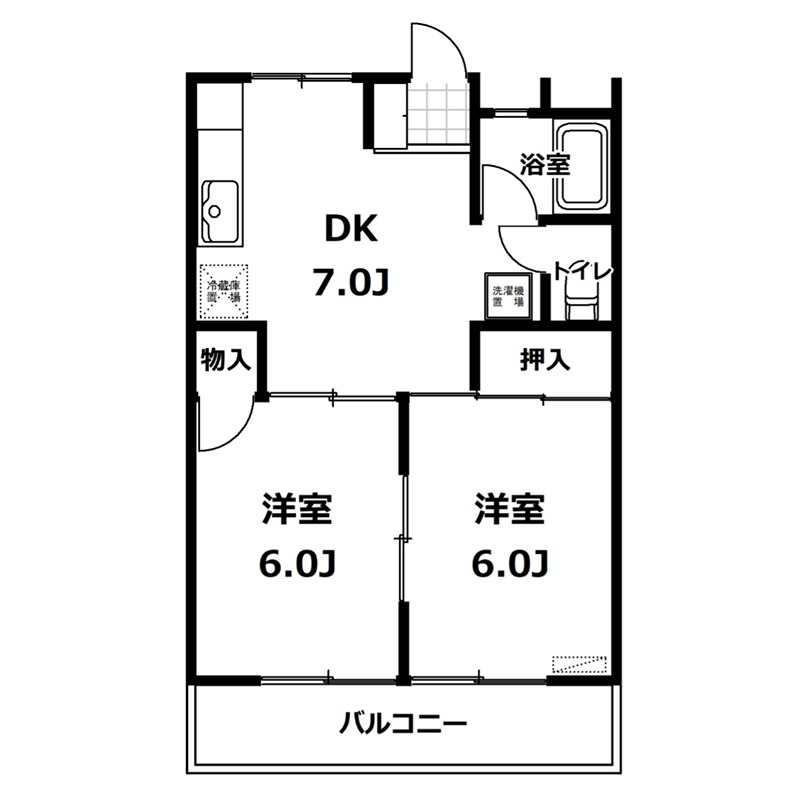 金上ハイツの間取り